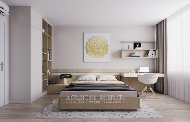 Thiết kế nội thất phòng ngủ chung cư hiện đại đẹp Thiết kế chung cư