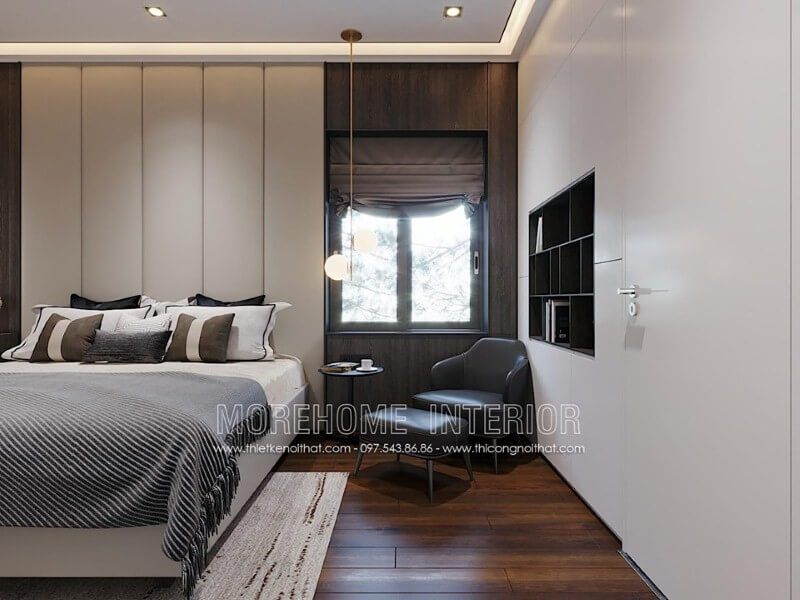 Bộ sofa bọc da êm ái lựa chọn tuyệt vời cho không gian đọc sách thư thái.