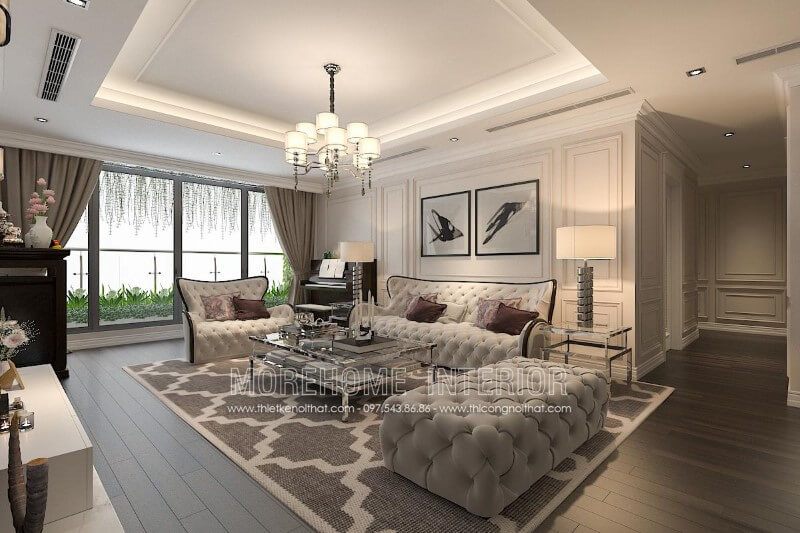 rãi Ghế sofa cổ điển đẹp được sử dụng rộng rãi trong các phòng khách.